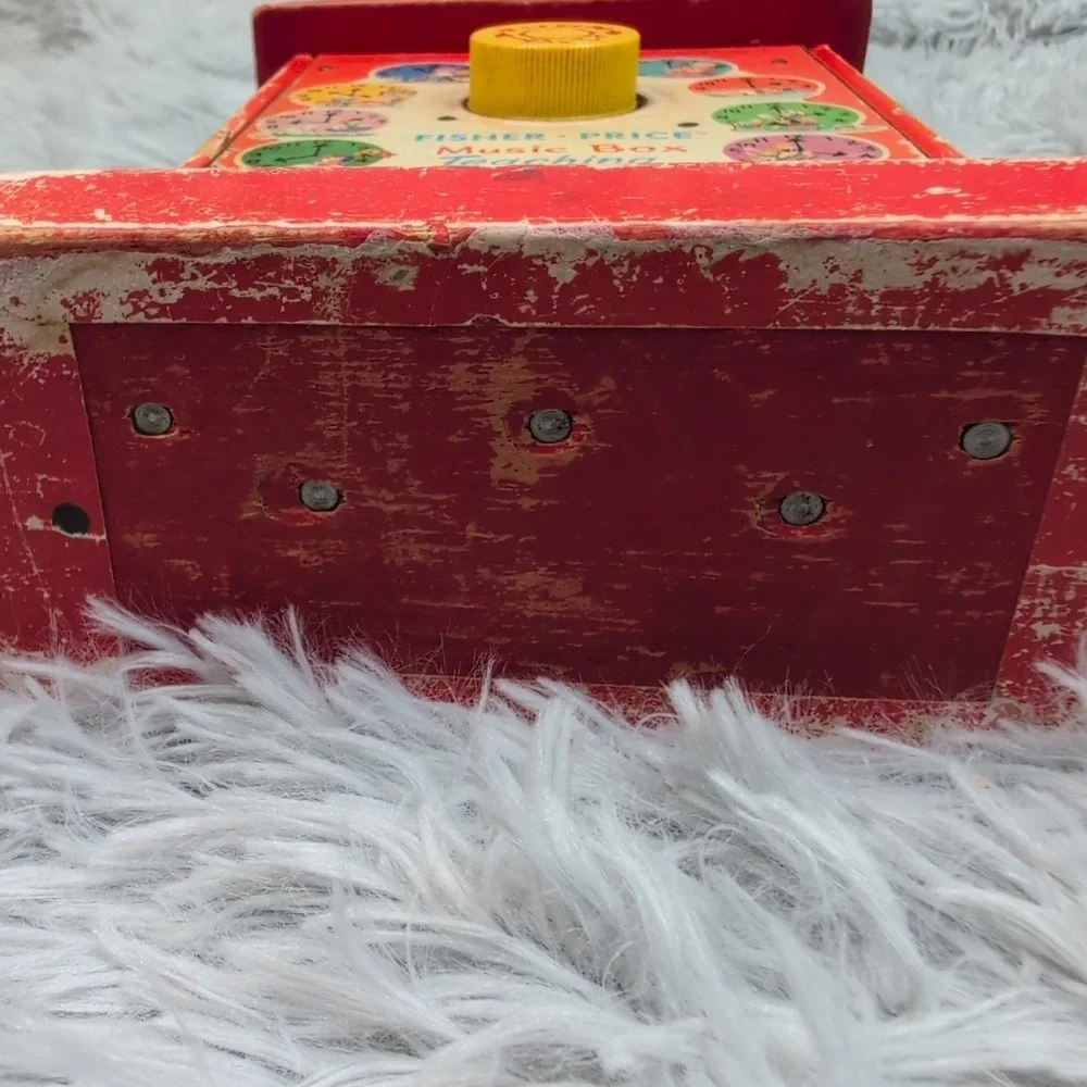 Vintage 1968 Fisher Price Music‎ Box Teaching Clock Works #998 Japan USA